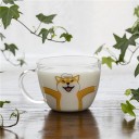 Caneca de vidro gato e cão 2