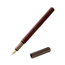 Caneta de tinta recarregável estilo retro 0,5 mm em madeira com acabamento em bronze para caligrafia e escrita, uso escolar 5
