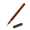 Caneta de tinta recarregável estilo retro 0,5 mm em madeira com acabamento em bronze para caligrafia e escrita, uso escolar 3