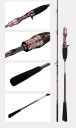 Canna JOHNCOO C160M Casting per Sepie e Polpi 1,6 m Punta in Titanio 27 cm Anelli in Ceramica Carbonio 95 g Azione FAST per Pesca da Barca 1