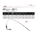 Canna JOHNCOO C160M Casting per Sepie e Polpi 1,6 m Punta in Titanio 27 cm Anelli in Ceramica Carbonio 95 g Azione FAST per Pesca da Barca 2