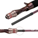 Canna JOHNCOO C160M Casting per Sepie e Polpi 1,6 m Punta in Titanio 27 cm Anelli in Ceramica Carbonio 95 g Azione FAST per Pesca da Barca 4