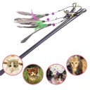 Canne à pêche pour chats avec plumes 3