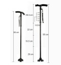 Canne de marche pliable avec lumières LED 4