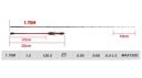 Canne JOHNCOO BETA 175M MT Casting pour Seiches et Poulpes 1,75 m Pointe en Titane Fuji Anneaux Carbone 85 g Action FAST pour Pêche en Bateau 5