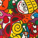 Canottiera estiva per bambini Hysteric Mini 100% cotone Canotta senza maniche per ragazzi e ragazze Stile anime con motivi colorati a fumetti O scollo Alta qualità 7