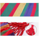 Canvas Hammock 260x80 cm Strong Wide Hanging Bed Portable Fabric Swing for Outdoor Camping and Leisure Use 4