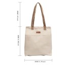 Canvas-Umhängetasche, 38 x 35 cm, Unisex-Tasche ohne Reißverschluss, große Kapazität, elegante Einkaufshandtasche, Arbeits-Canvas-Tasche 4