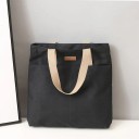 Canvas-Umhängetasche, 38 x 35 cm, Unisex-Tasche ohne Reißverschluss, große Kapazität, elegante Einkaufshandtasche, Arbeits-Canvas-Tasche 7