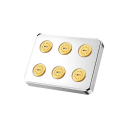 Cap de duș mini rotativ la 360° Duș pătrat de înaltă presiune, economisitor de energie Jet de apă tip ploaie Ușor de instalat Construcție solidă 11×8,5×5,7 cm 9