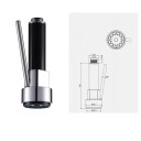 Cap de pulverizare pentru bateria de bucătărie G1/2 cu comutator de debit, duză de înaltă presiune, accesoriu manual pentru chiuvetă și robinet de baie 3