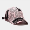 Cap with Newspaper Print 4