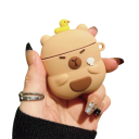 Capa 3D com design de Capivara para AirPods 4 Capa de silicone macia para auscultadores Proteção contra impactos, riscos e poeira Motivação 2