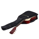 Capa à prova de água para guitarra acústica com dupla acolchoamento Capa protetora com alças de ombro Capa rígida preta Para transporte seguro 3