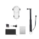 Capa à prova de água para Insta360 X5 com vara telescópica Caixa subaquática Adaptador transparente com parafuso Inserções anti-embaciamento e estojo 1