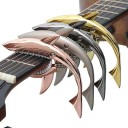 Cápa alakú gitár capo 11x10,8 cm cink ötvözet galvanizált semleges színek tárolótáskával akusztikus és elektromos gitárhoz 2