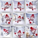Capa de almofada com boneco de neve 1
