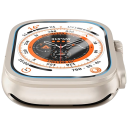 Capa de alumínio com vidro temperado para Apple Watch Ultra 1 2 3 49 mm proteção de ecrã 9H resistente a riscos 8