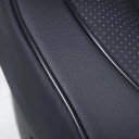 Capa de banco de carro em pele sintética impermeável com bolso 52x49 cm Capa protetora para banco de carro Pele sintética premium Acessório automóvel Assento confortável Estofos de banco 5