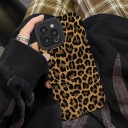 Capa de leopardo para iPhone 16 Plus Capa estilosa Capa protetora Padrão de leopardo Design antiderrapante Proteção contra quedas Acessório moderno 6