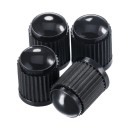 Capa de plástico para válvulas de pneus 100 pcs Negras com superfície estriada Comprimento 13 mm Diâmetro exterior 12 mm Diâmetro interior 8 mm 5