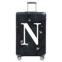 Capa de proteção flexível para mala de viagem com estampado de letra 57–63 cm tecido elástico preto 14