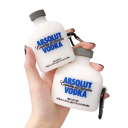 Capa de silicone excêntrica para AirPods Pro com motivo de vodka Design humorístico Mosquetão para pendurar Para amantes de acessórios originais 2