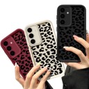 Capa de silicone flexível para Samsung Galaxy A56 5G com padrão de leopardo Resistente Borda elevada da câmara 2