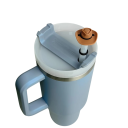 Capa de silicone para palhinha 6,1 x 3,2 cm 2un Chapéu de cowboy Tampa protetora Palhinha para Stanley Cup Acessório estiloso Reutilizável 3