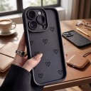 Capa de silicone para Samsung Galaxy A35 5G com corações Resistente Bordas elevadas à volta do ecrã Corações desenhados à mão Proteção 3