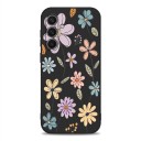 Capa de silicone para Samsung Galaxy A55 com estampa floral Resistente Design fino Borda elevada das lentes 1,5 mm Inscrição Flower na lateral 1