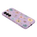 Capa de silicone para Samsung Galaxy A55 com estampa floral Resistente Design fino Borda elevada das lentes 1,5 mm Inscrição Flower na lateral 9