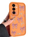 Capa de silicone para Samsung Galaxy A56 com estampado de laços e pequenos olhinhos Borda elevada da câmara Borda frontal elevada Capa flexível 7