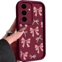 Capa de silicone resistente para telemóvel Samsung Galaxy A16 5G com estampado de laços e fitas. Moldura larga da câmara. Bordas levantadas. Silicone flexível 11