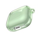 Capa de silicone transparente para AirPods 4 com mosquetão Capa protetora contra quedas para AirPods de 4. geração 7