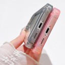 Capa de telemóvel com slot para cartão Samsung Galaxy A57 Transparente e resistente Cantos reforçados Protetor de lentes Flexível 6