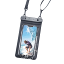 Capa de telemóvel transparente à prova de água Bolsa de natação subaquática Saco selado com cordão removível Controlo lateral 2