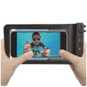 Capa de telemóvel transparente à prova de água Bolsa de natação subaquática Saco selado com cordão removível Controlo lateral 6