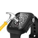 Capa de vidro temperado para Apple Watch 38 mm, moldura de proteção 360°, capa rígida para todo o display para Series 1, 2, 3 27