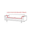 Capa elástica colorida para sofá 230–300 cm Capa de jacquard para sofá de quatro lugares sala de estar antiderrapante lavável 5