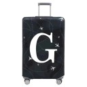 Capa elástica protetora para mala de viagem com impressão de letras 80 cm tecido elástico preto 7