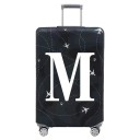 Capa elástica protetora para mala de viagem com impressão de letras 80 cm tecido elástico preto 13