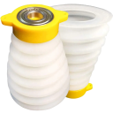 Capa extensível à prova de pó para berbequim 80 × 60 × 126 mm Capa de borracha protetora contra pó Acessório para berbequim elétrico Adaptador de plástico amarelo 2