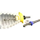 Capa extensível à prova de pó para berbequim 80 × 60 × 126 mm Capa de borracha protetora contra pó Acessório para berbequim elétrico Adaptador de plástico amarelo 6