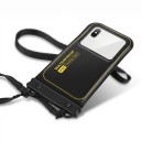 Capa flutuante à prova de água IPX8 para telemóvel 23,5 x 12,5 cm com clip à prova de poeira e cordão para o pescoço com janela para câmara 7