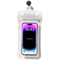 Capa flutuante transparente à prova de água para telemóvel até 7,5" PVC Saco subaquático e de natação Antiderrapante Capa à prova de água com cordão Full HD 8