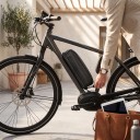 Capa impermeável para bateria de bicicleta elétrica 39 x 10 x 12 cm Oxford 1680D e tecido em rede 190T Cordão ajustável Preto Para bateria Hailong 5