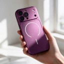 Capa magnética para iPhone 17 Pro compatível com MagSafe Vidro nano fosco Carregamento sem fios Alinhamento preciso Proteção traseira 33