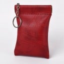 Capa para chaves com anel e abertura rápida ao pressionar os lados Fecho sem zip pele PU com forro Dimensões de bolso 11,5 x 7,5 cm 4