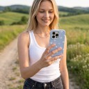 Capa para iPhone 18 Pro Padrão Floral com Margaridas Capa Protetora Moldura Elevada da Câmera Proteção das Laterais e Bordas 11